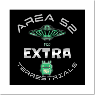 AREA 52 for EXTRA-terrestrials (dark) Posters and Art